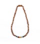 Amber teething necklace for baby - Gemstones - Malachite